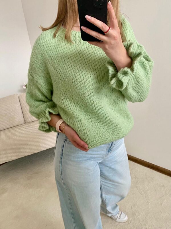 PISTÁCIOVÝ OVERSIZE PULÓVER