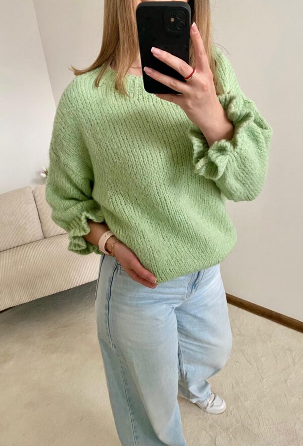 PISTÁCIOVÝ OVERSIZE PULÓVER